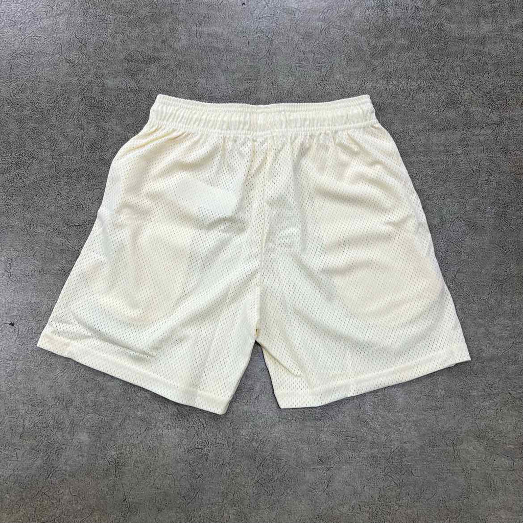 Eric Emanuel Mesh Shorts "BASIC LOGO" Antique White New Size S