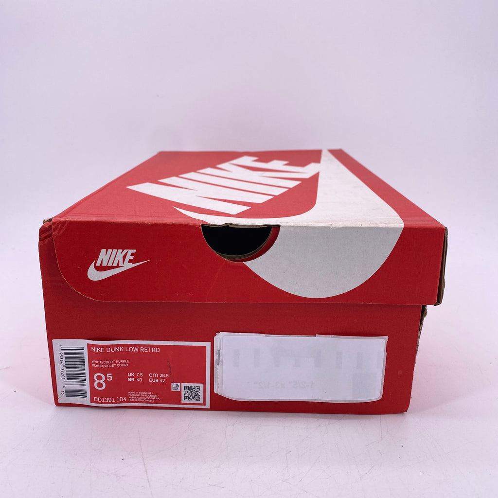 Nike Dunk Low Retro "Court Purple" 2022 New Size 8.5