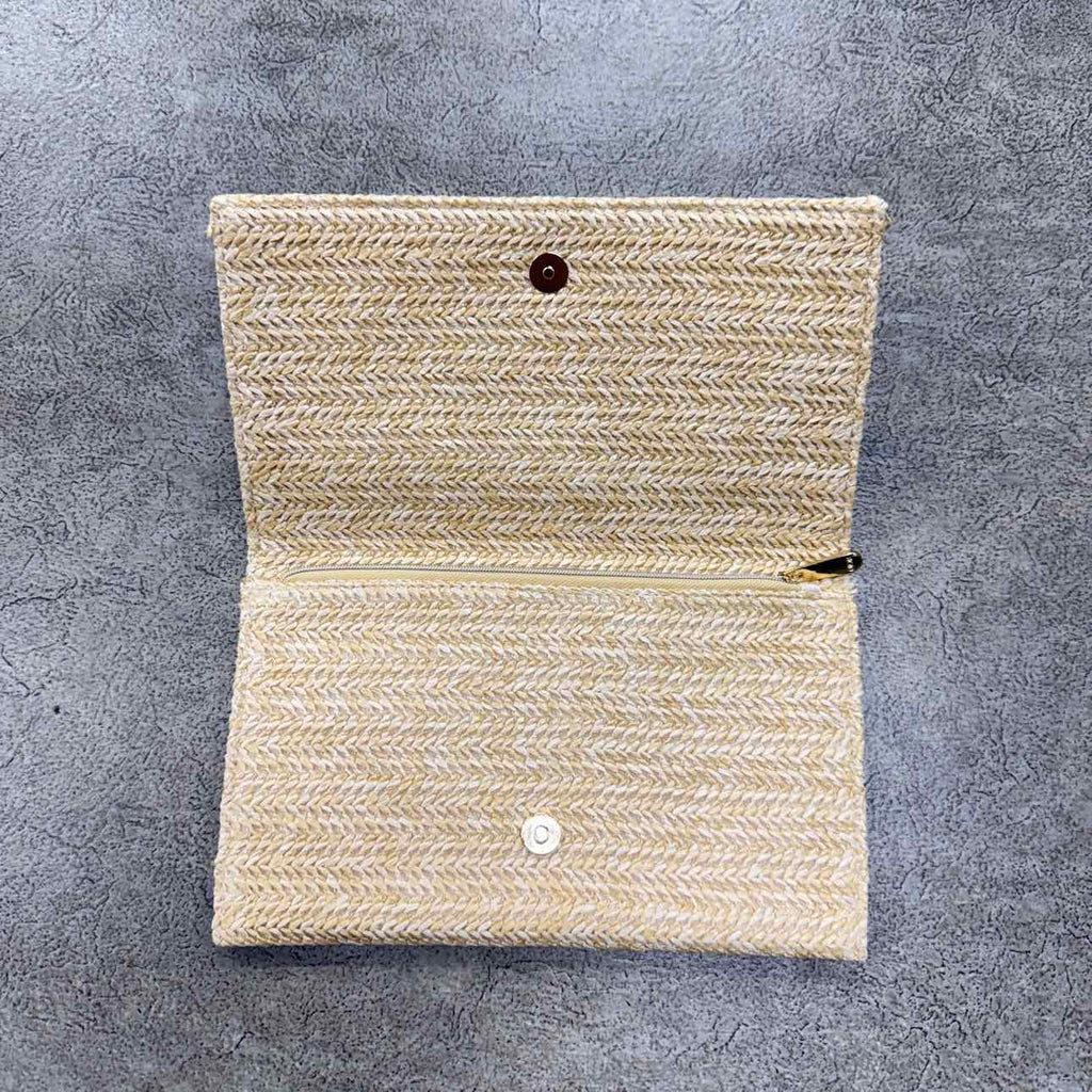 Dior Pouch "RAFFIA" Used Beige Size OS