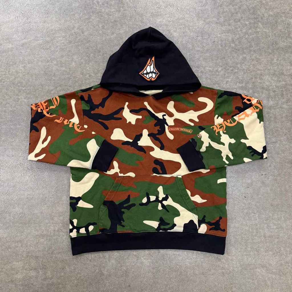 Chrome Hearts Hoodie "MATTY BOY CAUTION" Camo Used Size XL