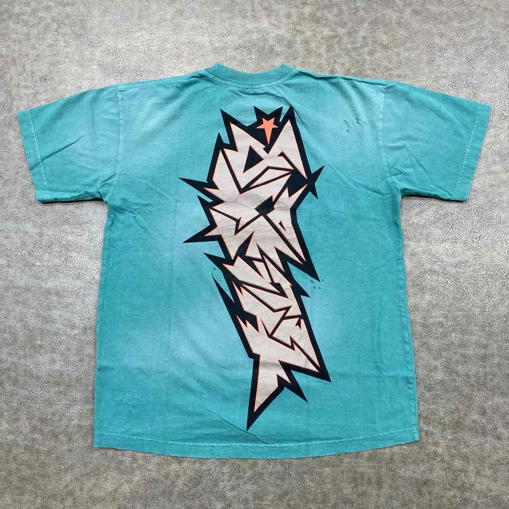 Hellstar T-Shirt "CRACKED" Blue New Size M