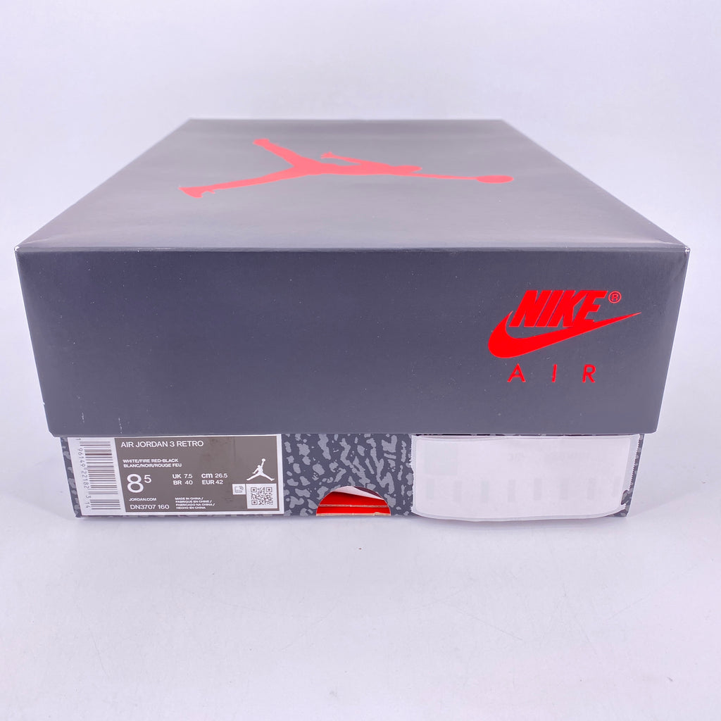 Air Jordan 3 Retro "Fire Red" 2022 New Size 8.5