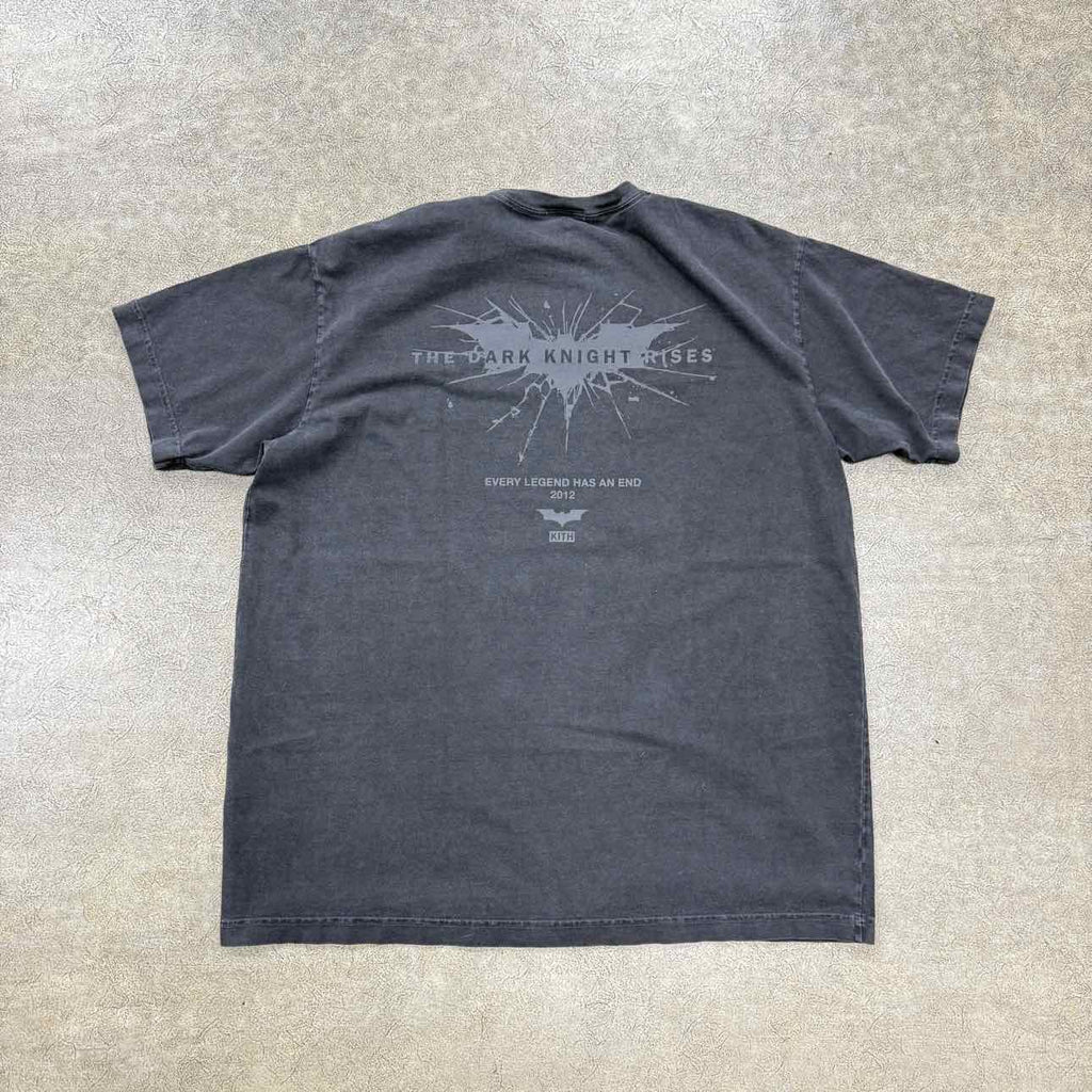 Kith T-Shirt "DARK KNIGHT RISES" Black Used Size XL