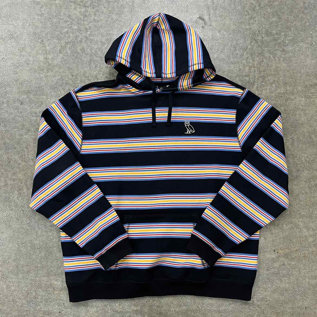 OVO Hoodie "MULTI-STRIPE" Multi-Color Used Size 3XL