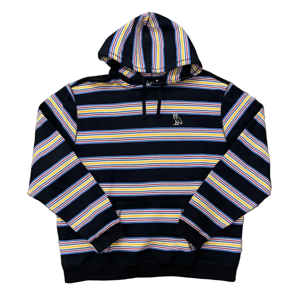 OVO Hoodie "MULTI-STRIPE" Multi-Color Used Size 3XL