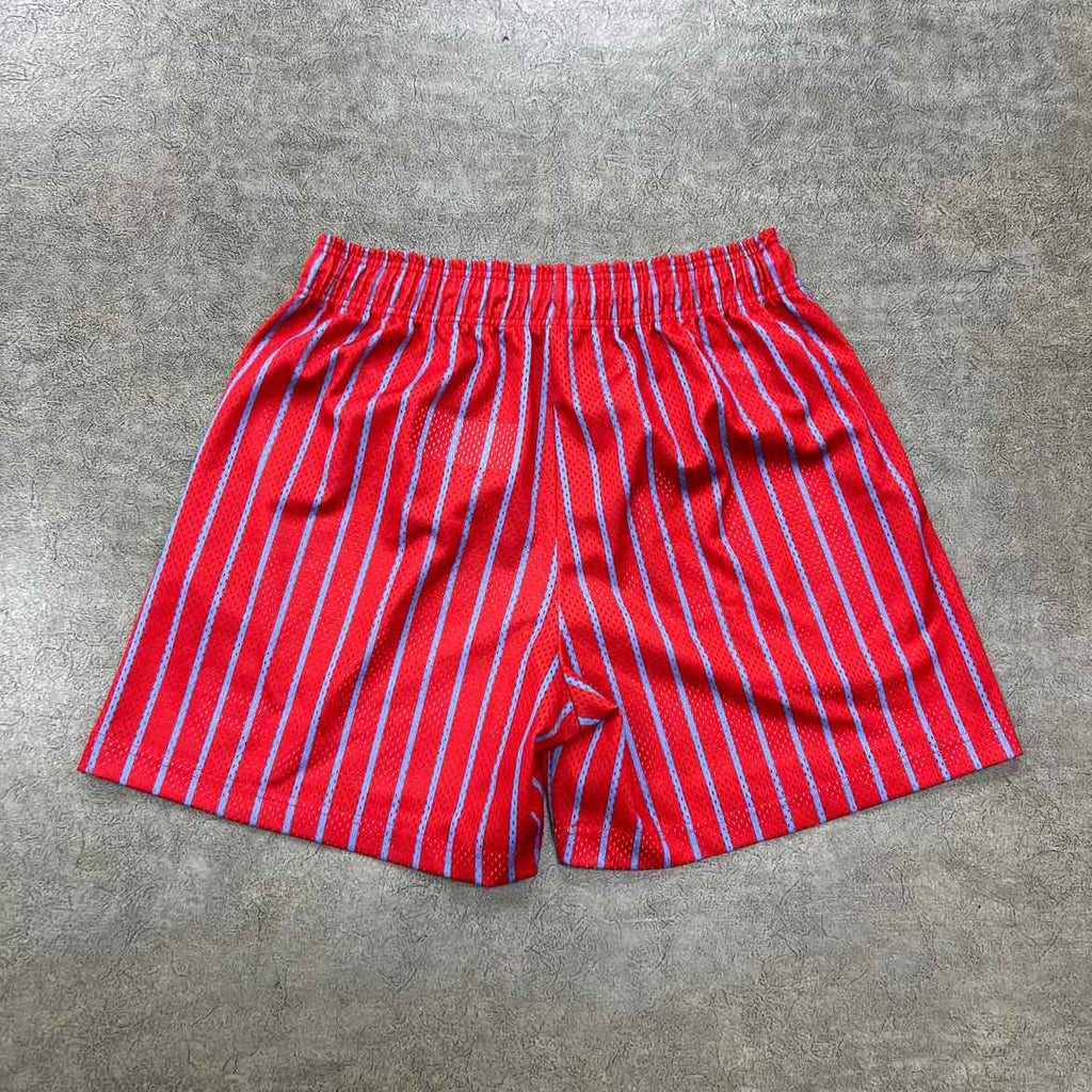 Eric Emanuel Mesh Shorts "PINSTRIPE" Red Used Size L