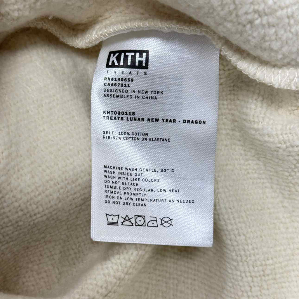 Kith Hoodie "YEAR OF THE DRAGON" Cream New Size 2XL