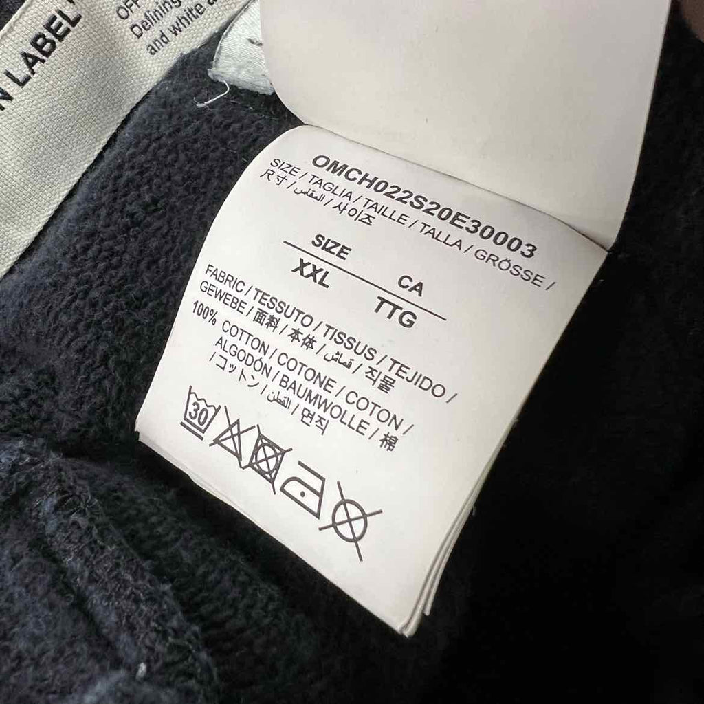 OFF-WHITE Sweatpants "CABIN BAGGAGE" Black Used Size 2XL