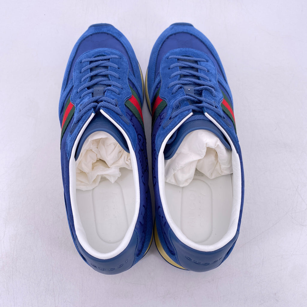 Gucci Low Top "Re-Motion Canvas Blue"  New Size 10.5G