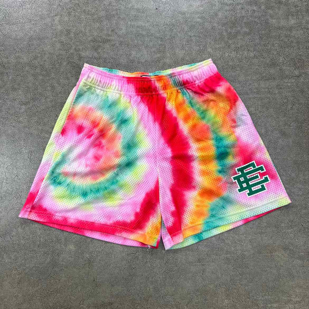 Eric Emanuel Mesh Shorts "TIE DYE" Multicolor Used Size L