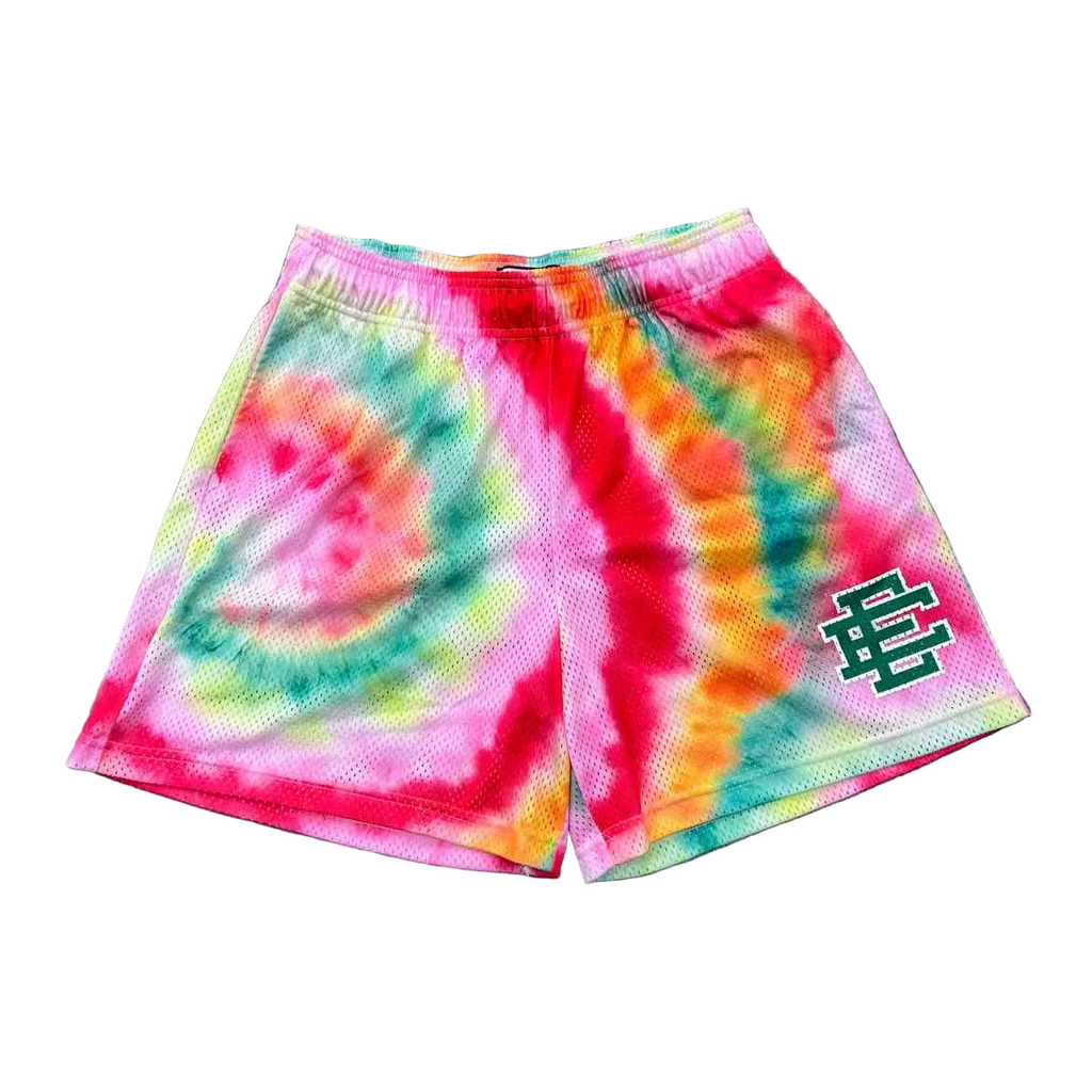 Eric Emanuel Mesh Shorts "TIE DYE" Multicolor Used Size L