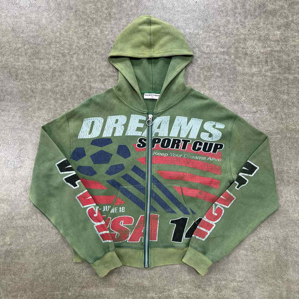 Vale Zip Up "USA14" Olive Used Size M