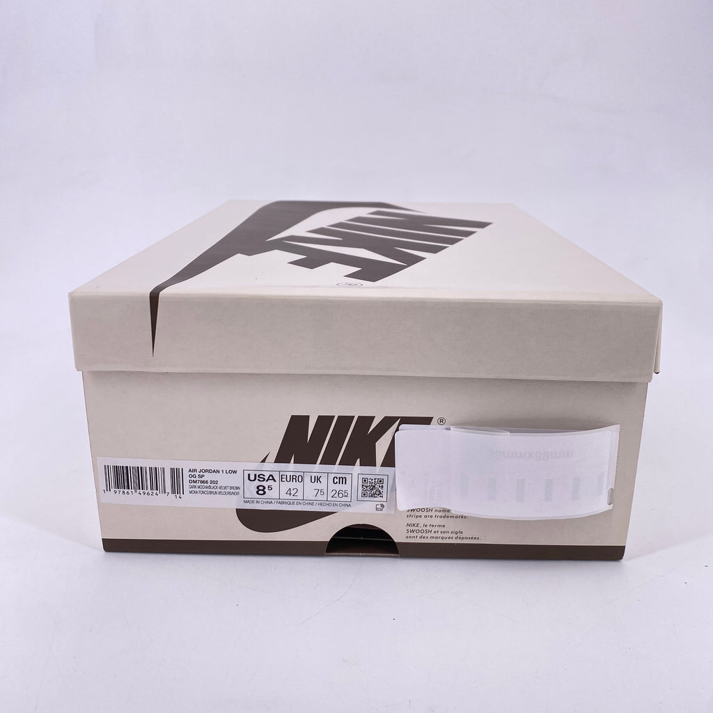 Air Jordan 1 Low "Velvet Brown" 2024 New Size 8.5