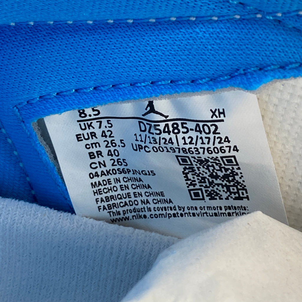 Air Jordan 1 Retro High OG "Unc Reimagined" 2025 New Size 8.5