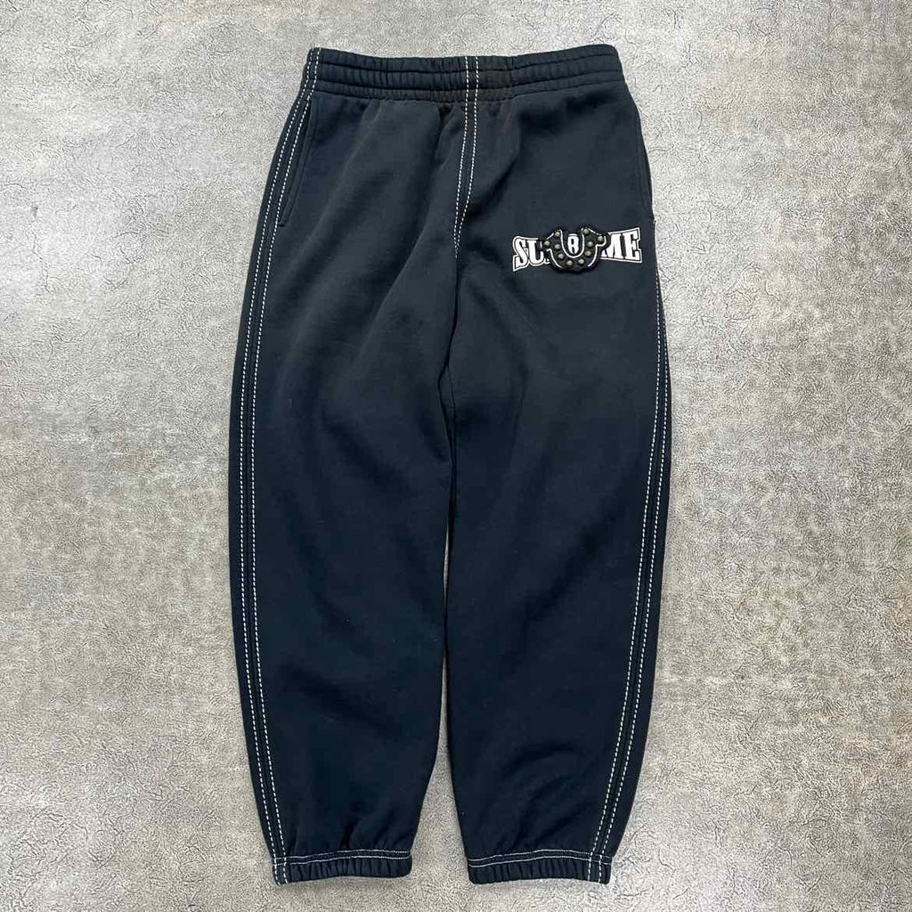 Supreme Sweatpants "TRUE RELIGION FW25" Black Used Size S