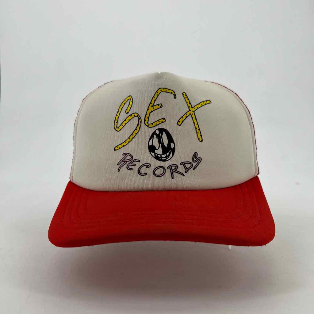 Chrome Hearts Trucker Hat "SEX RECORDS" Used Red Size OS