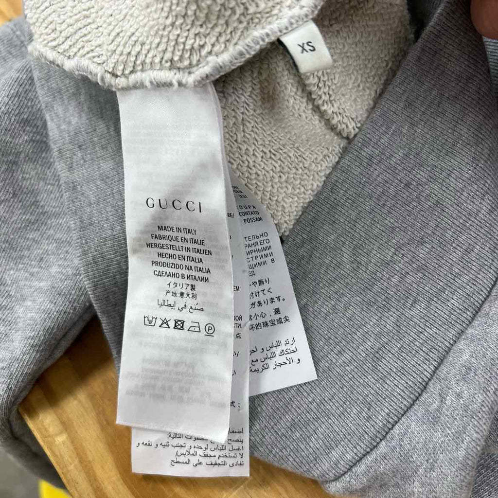 Gucci Zip Up "BOW" Grey Used Size XS