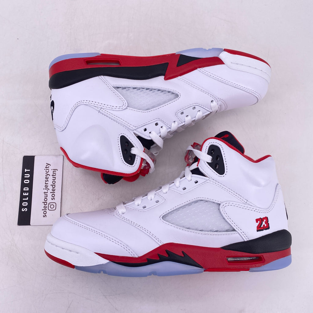 Air Jordan (GS) 5 Retro "Fire Red Black Tongue" 2025 New Size 7Y