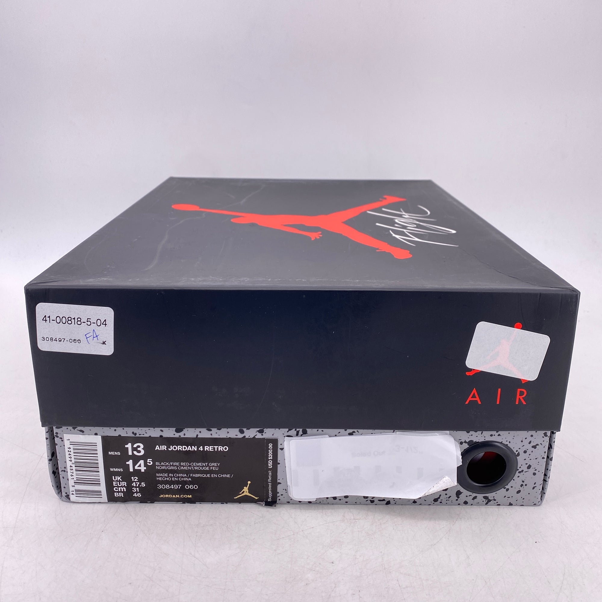 Air Jordan 4 Retro &quot;Bred&quot; 2019 New Size 13