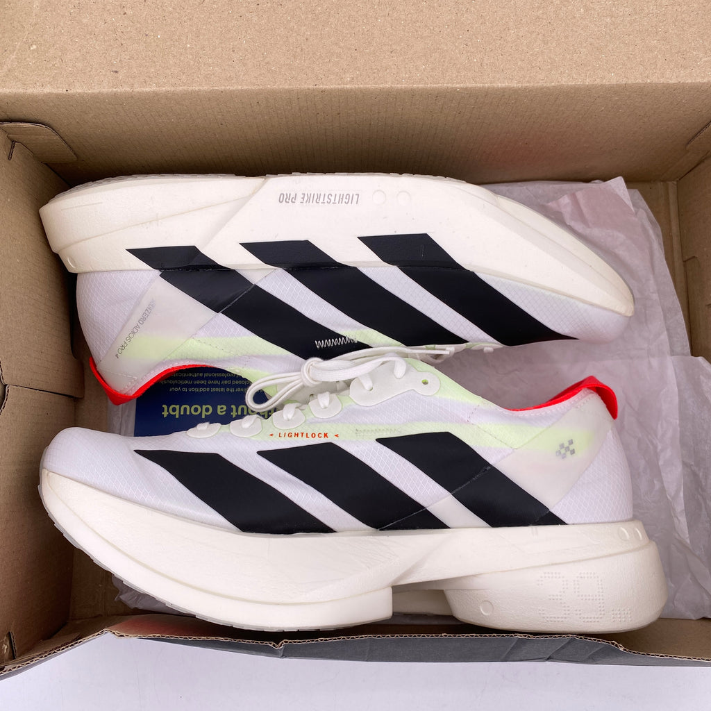 Adidas Adizero Adios Pro 4 M "WHITE BLACK RED" 2024 New Size 10