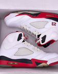 Air Jordan 5 Retro "Fire Red Black Tongue" 2013 Used Size 10.5