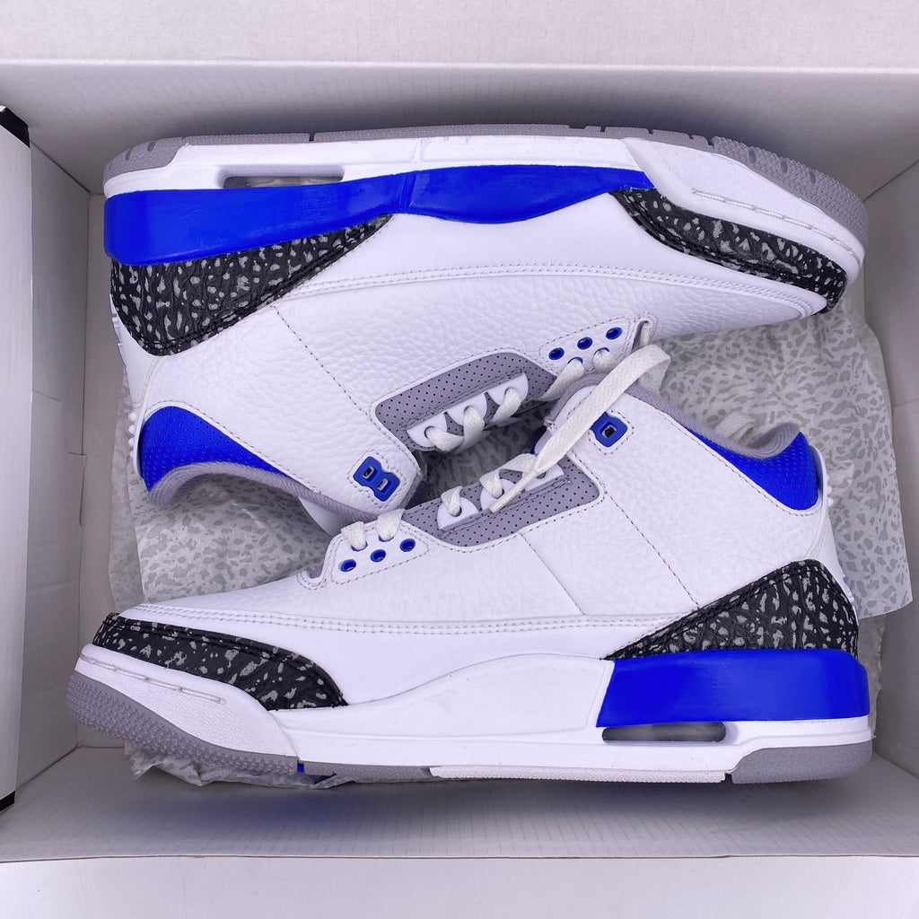 Air Jordan 3 Retro "Racer Blue" 2021 New Size 7.5