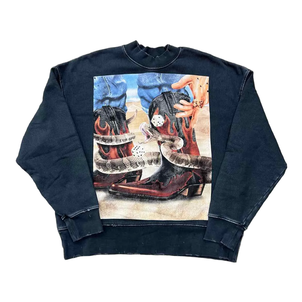 Palm Angels Crewneck Sweater "DICE GAME" Grey New Size XS
