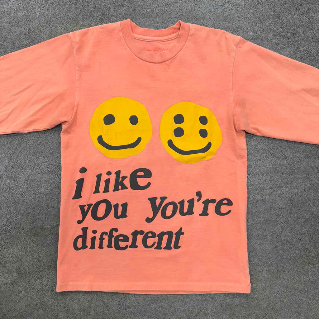 CPFM Long Sleeve "I LIKE YOU YOU'RE DIFFERENT" Peach Used Size S