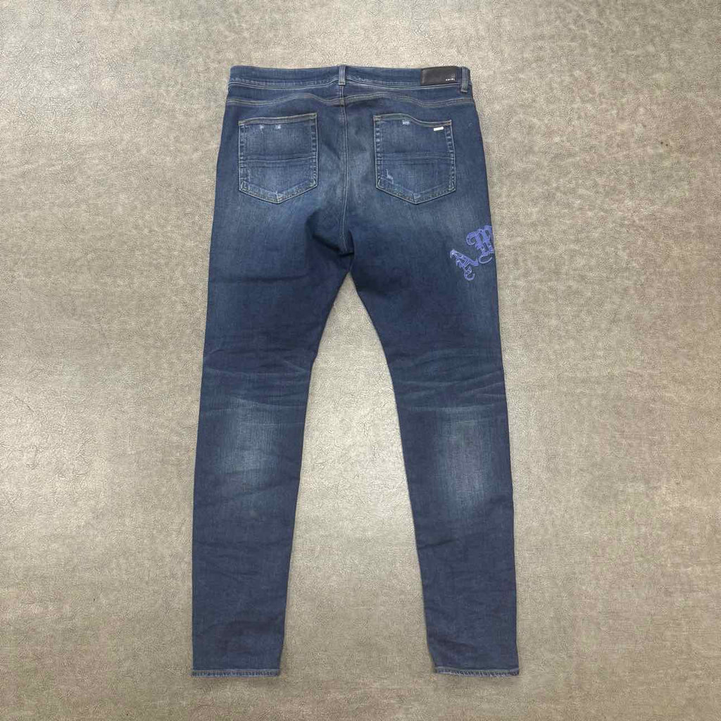 Amiri Jeans "OLD ENGLISH" Blue Used Size 40