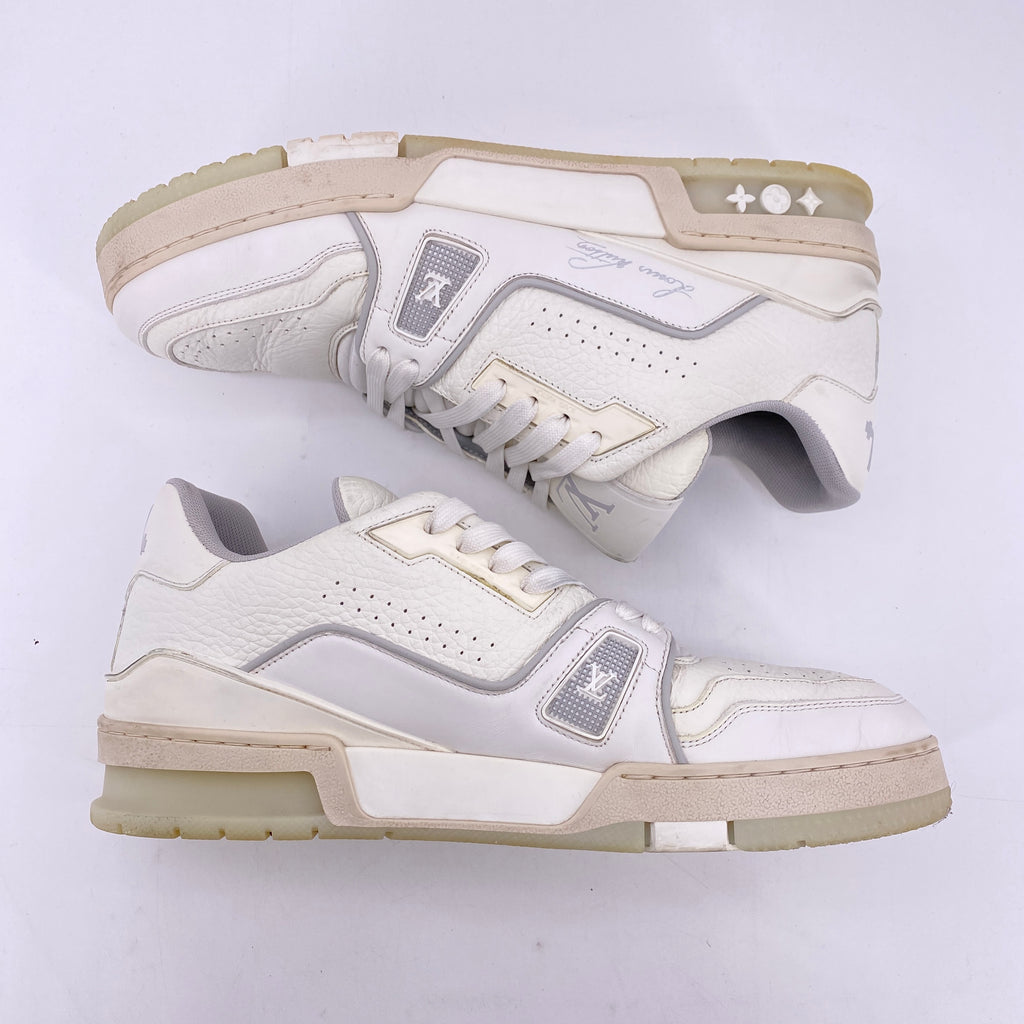 Louis Vuitton Trainer "White Grey" 2021 Used Size 7.5LV