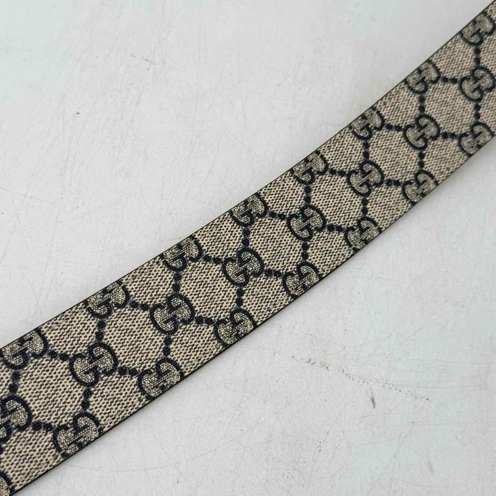 Gucci Belt "CANVAS MONOGRAM" Used Beige Size 40