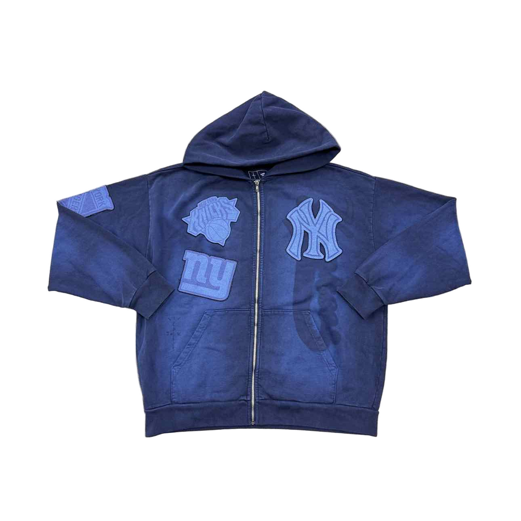 Travis Scott Zip Up "FANATICS TEAMS" Blue New Size XL