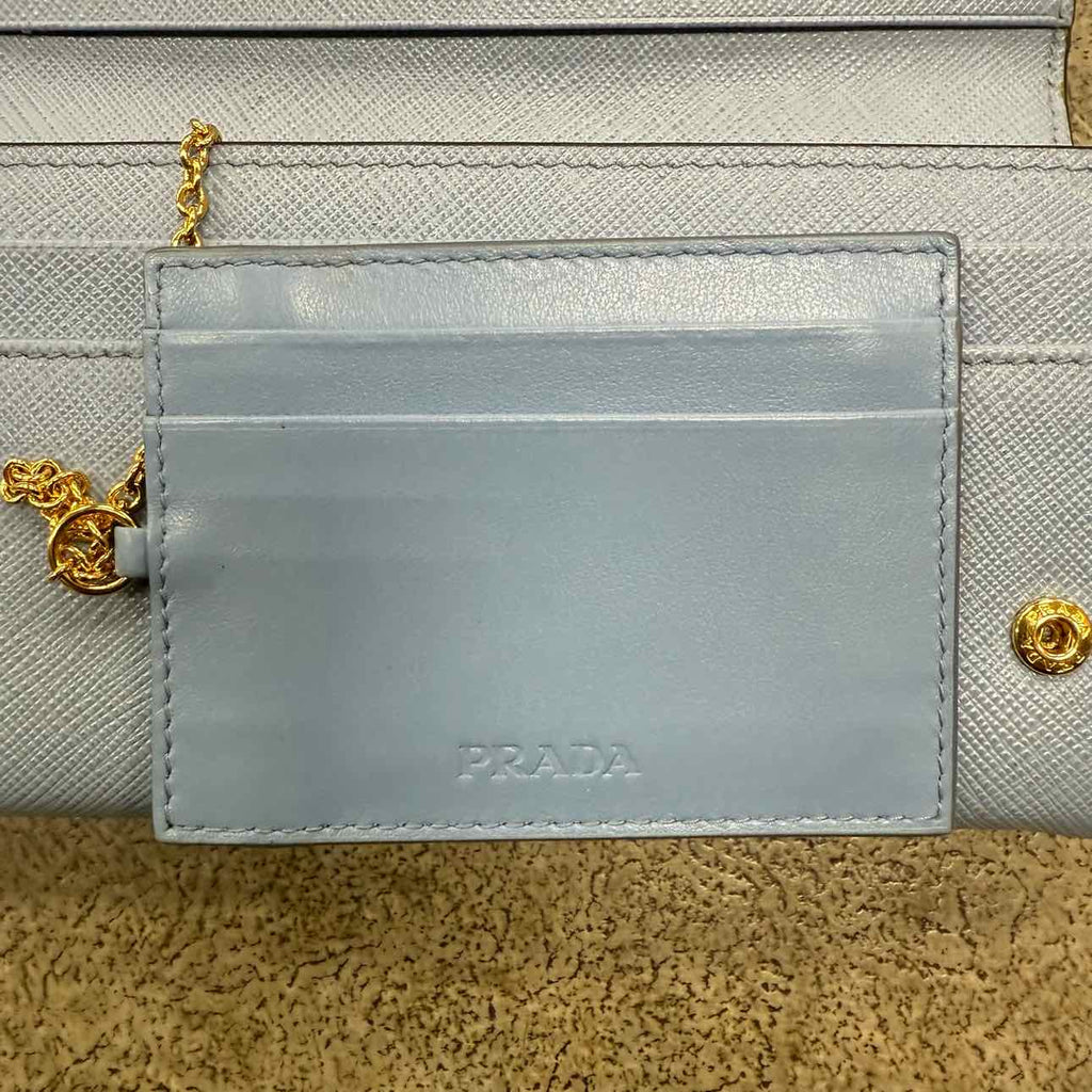 Prada Wallet Used Blue