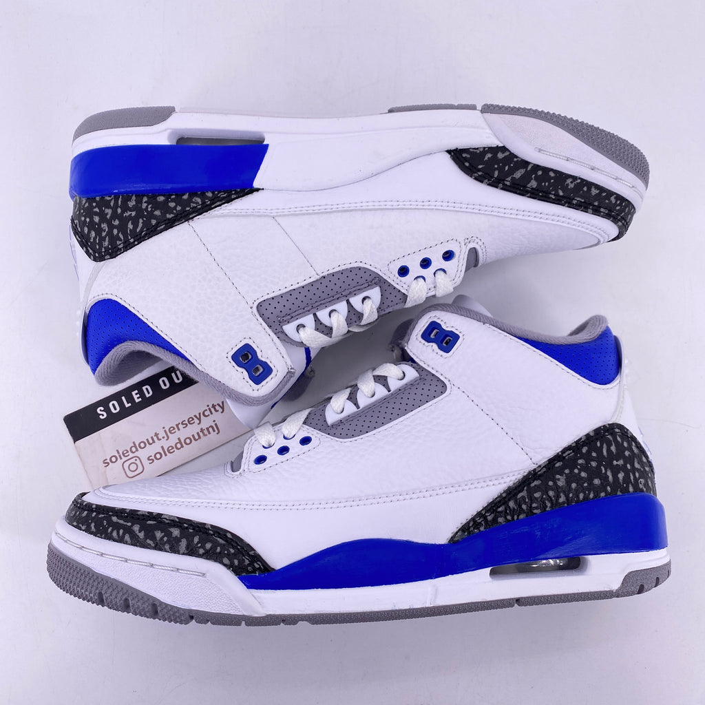 Air Jordan 3 Retro "Racer Blue" 2021 New Size 7.5