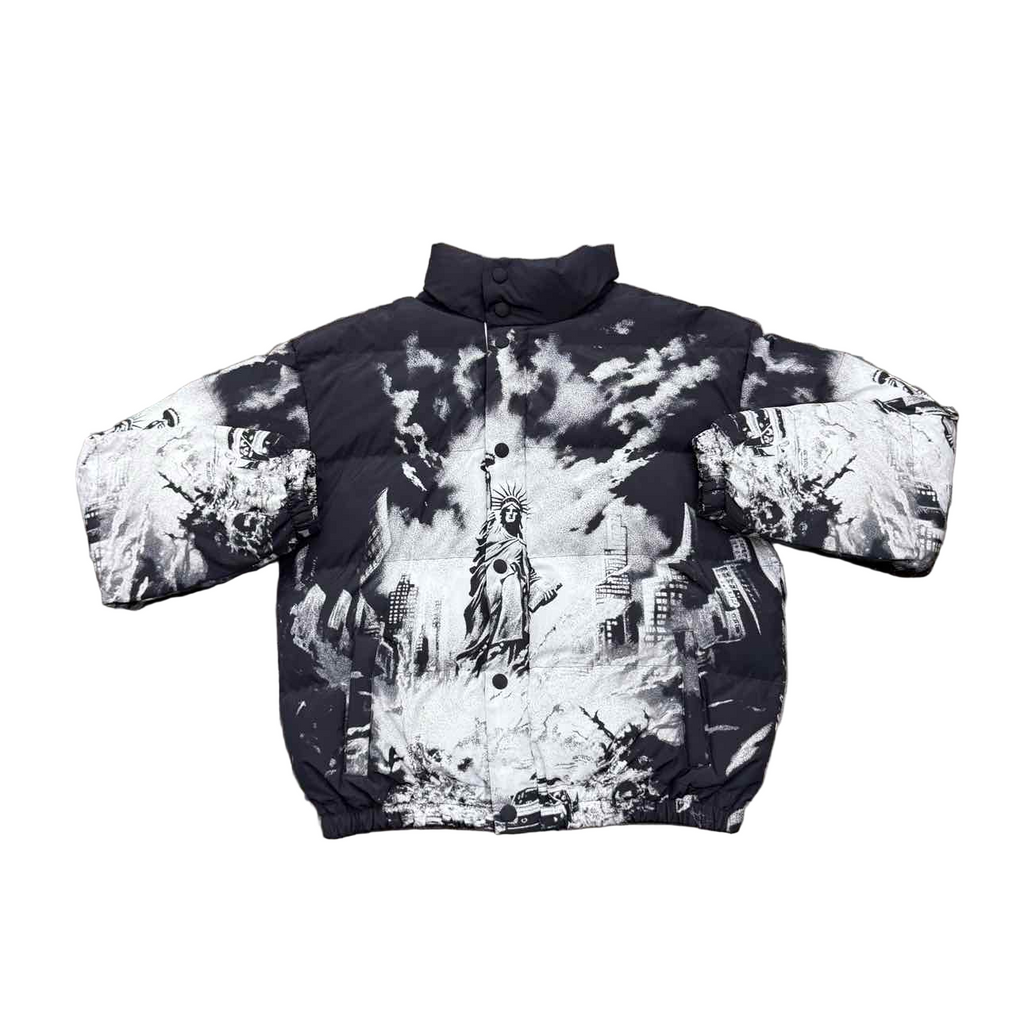 Vale Puffer Jacket "NYC" Grey Used Size S