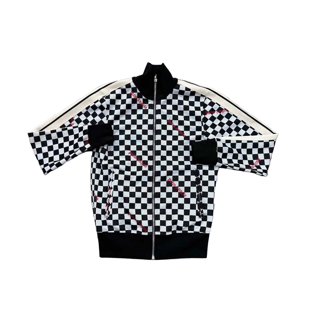 Palm Angels Track Jacket "CHECKER" Black Used Size XS