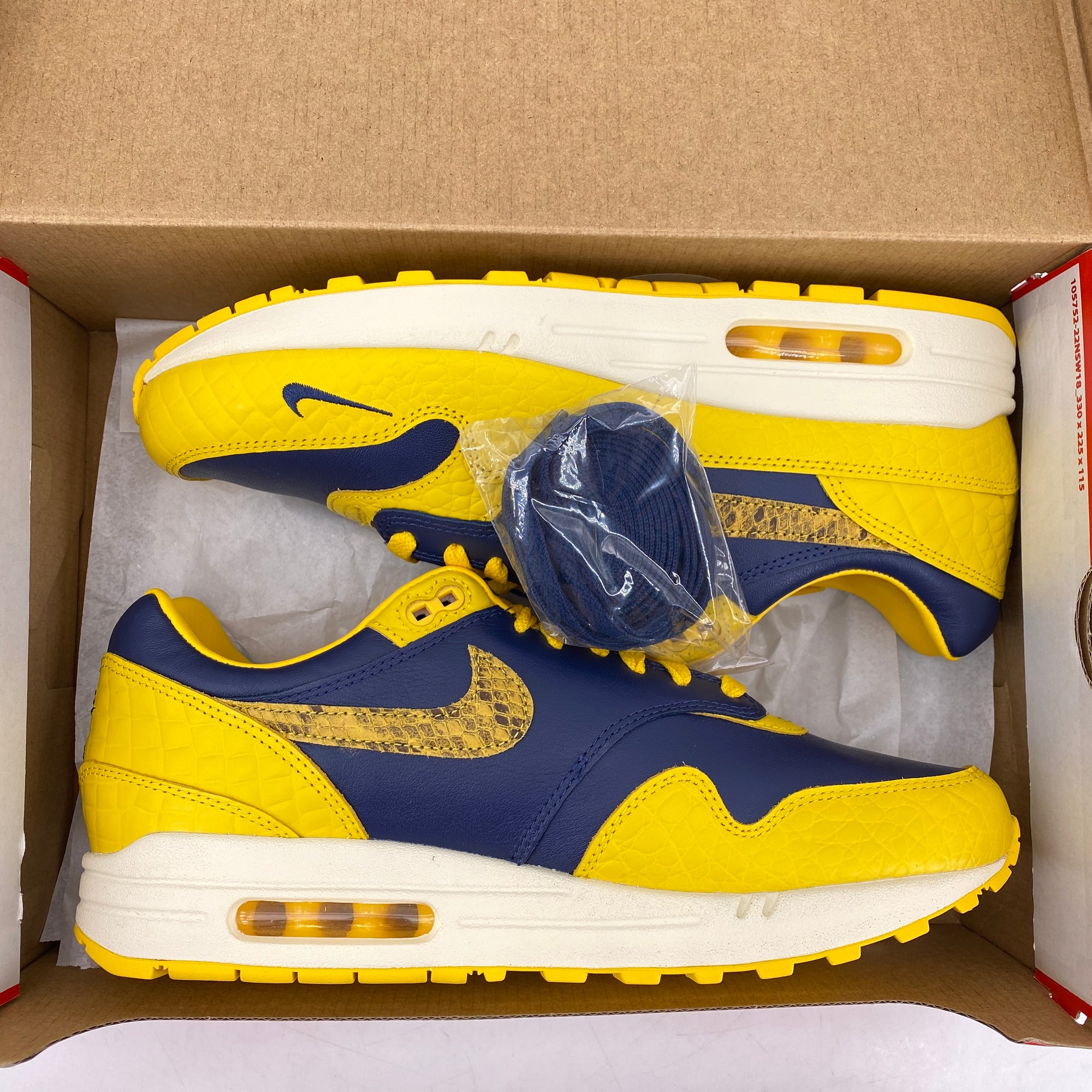 Nike (W) Air Max 1 PRM &quot;Michigan Head To Head&quot; 2023 New Size 12W