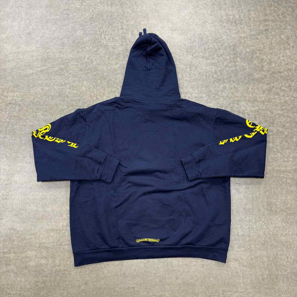 Chrome Hearts Hoodie "VERTICAL LOGO" Navy Used Size XL