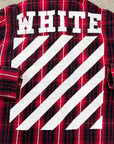 OFF-WHITE Flannel "DIAGONAL" Red Used Size S