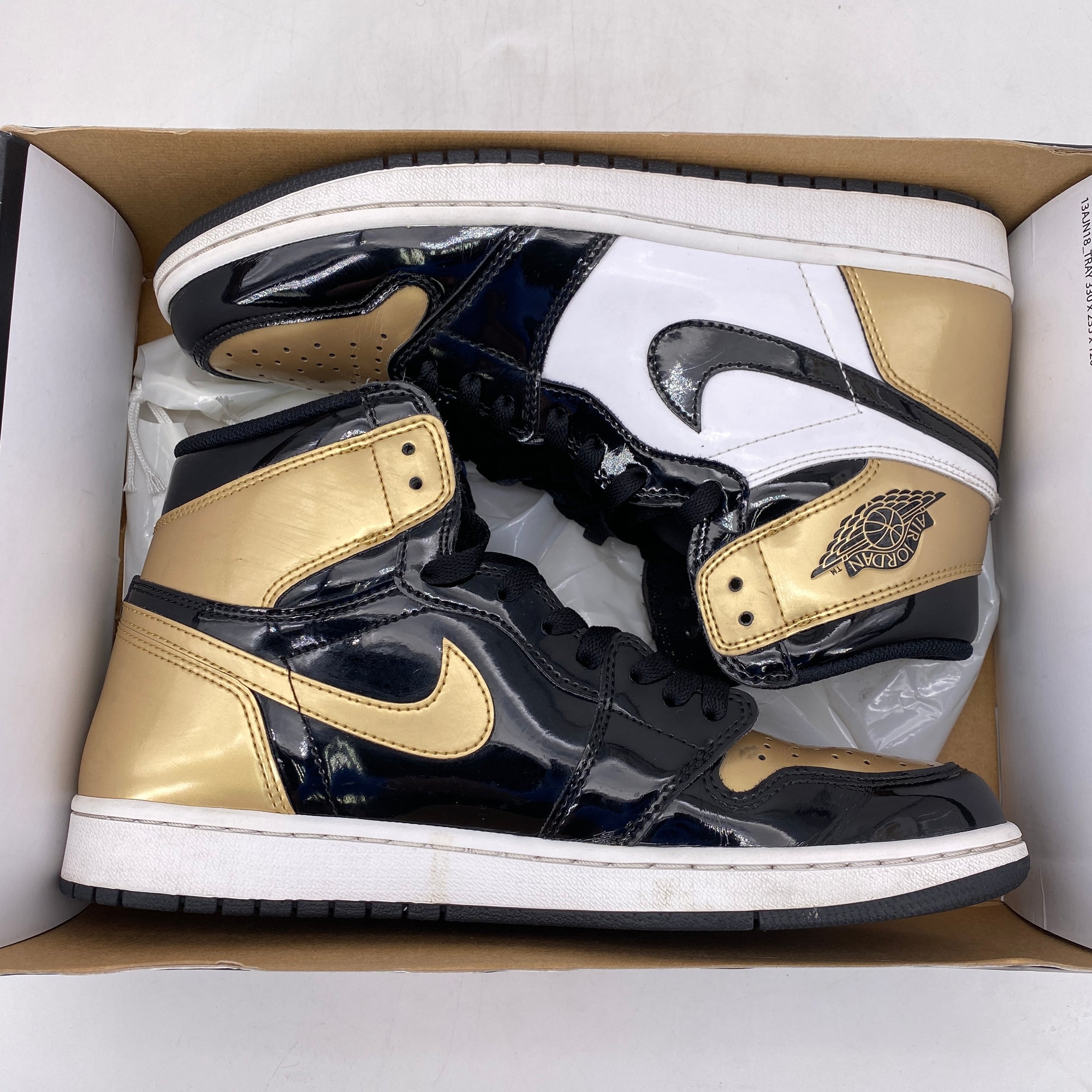 Air Jordan 1 Retro High OG &quot;Gold Toe&quot; 2018 Used Size 10