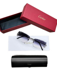 Cartier Sunglasses "BIG C DIAMOND CUT" New Silver Size OS