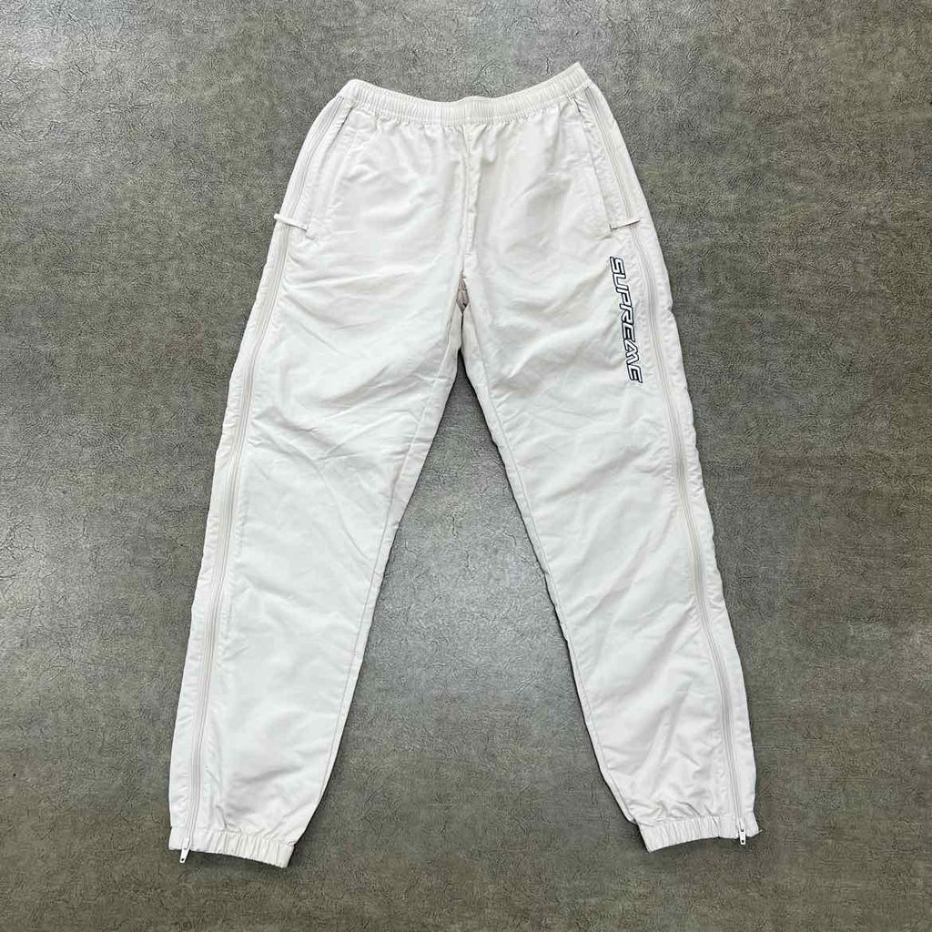 Supreme Track Pants "WARM UP" White Used Size S