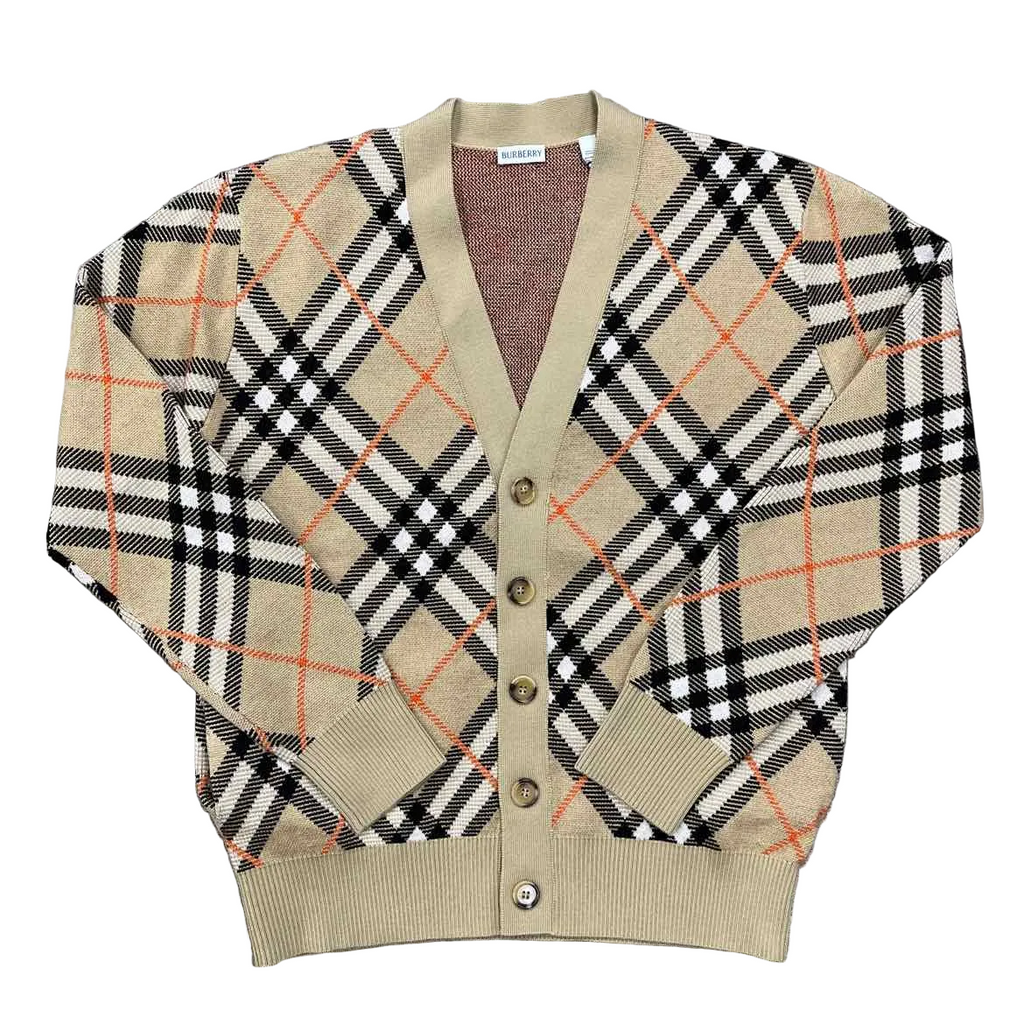 Burberry Cardigan "WOOL MOHAIR BLEND" Sand New Size S
