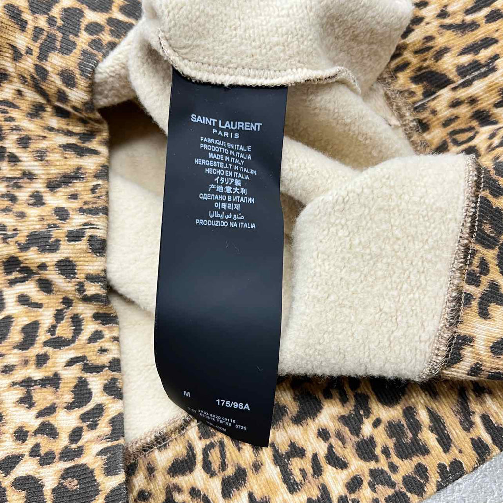 Saint Laurent Hoodie "CHEETAH" Yellow Used Size M