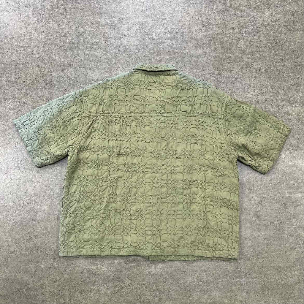 18 East Polo "CRINKLED" Olive Used Size L