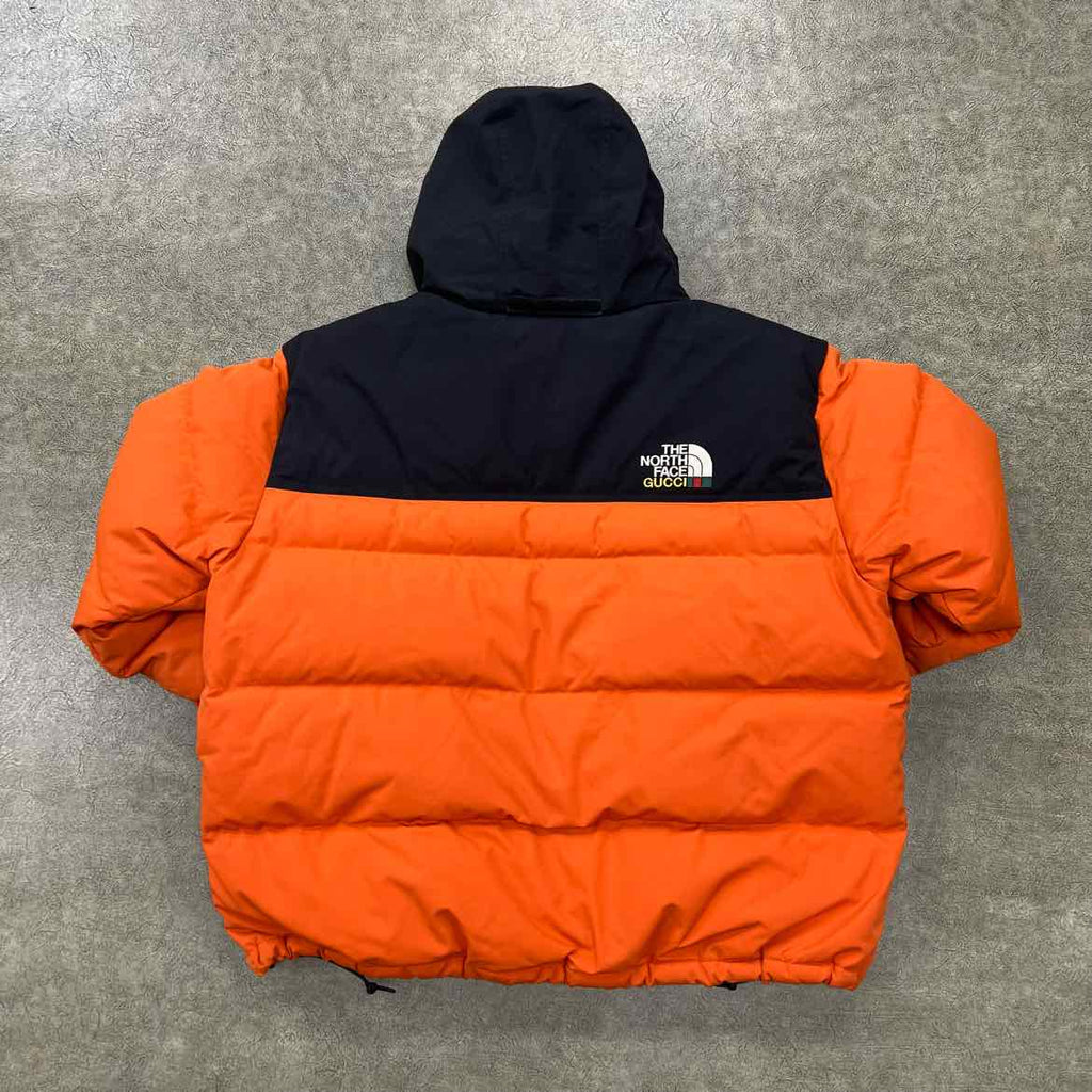 Gucci Nuptse Jacket "TNF GUCCI TECHNO RIPSTOP" Orange Used Size 2XL