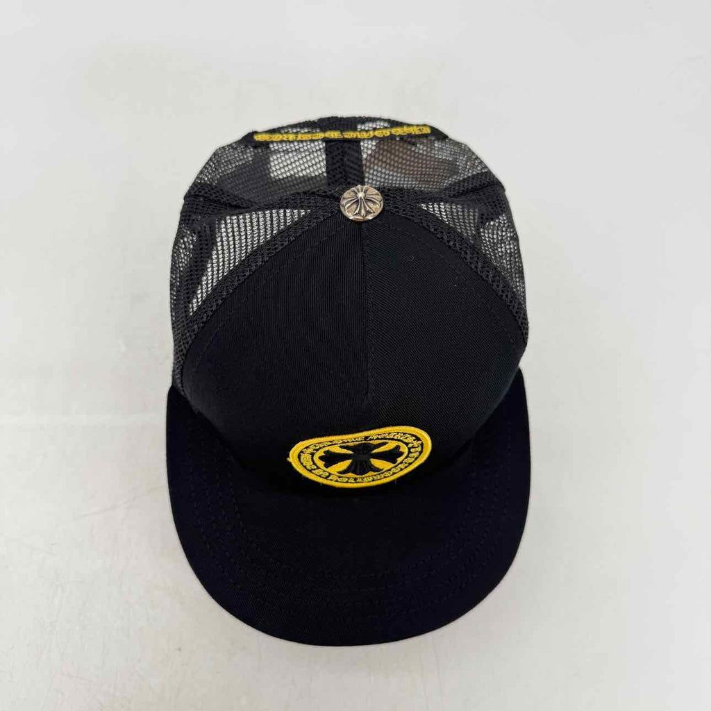Chrome Hearts Trucker Hat "CROSS PLUS STAMP" New Black Size OS