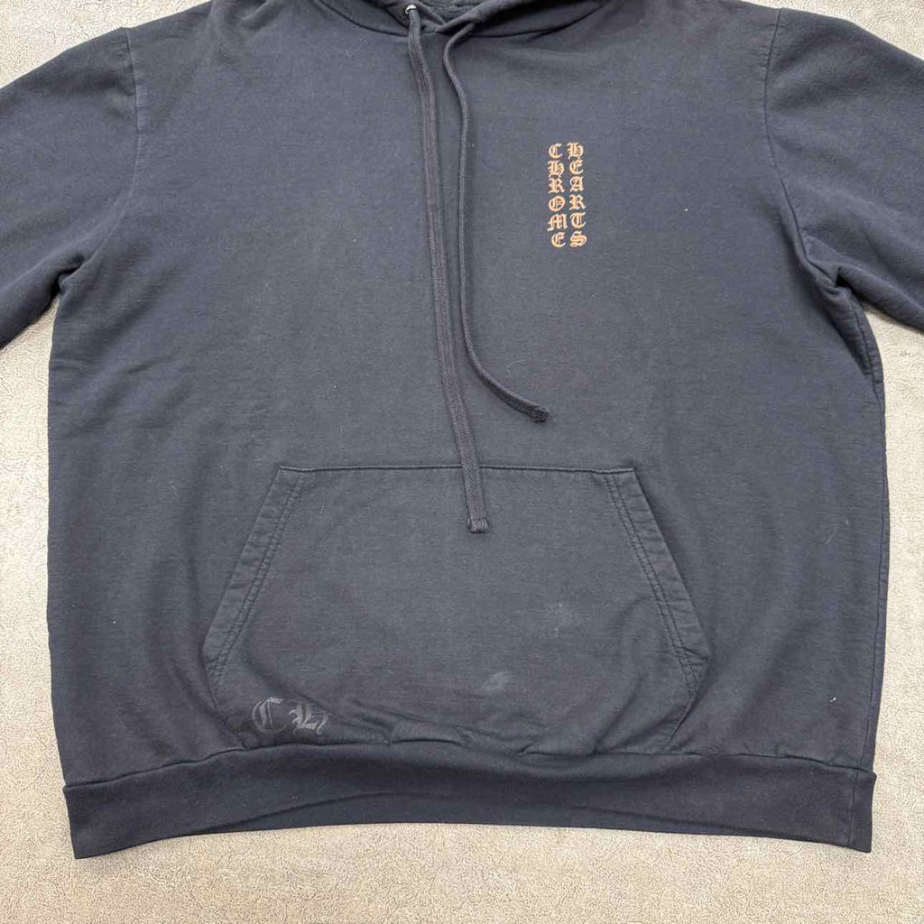 Chrome Hearts Hoodie "VERTICAL LOGO" Brown Used Size XL