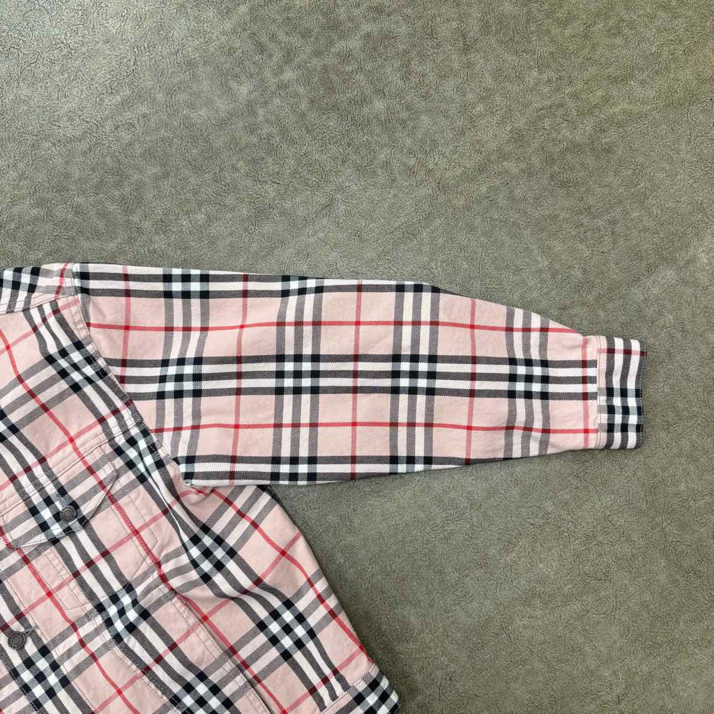 Supreme Jacket "BURBERRY DENIM" Pink Used Size M