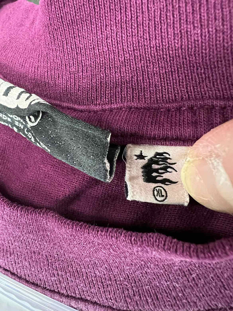 Hellstar T-Shirt "JESUS" Burgundy New Size XL